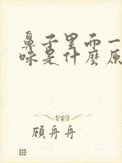 鼻子里面一股臭味是什么原因