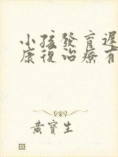 小孩发育迟缓做康复治疗有用吗