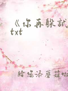 《你再躲试试》txt
