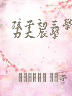 孩子初三学习压力大厌学