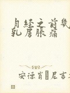 月经之前几天会乳房胀痛