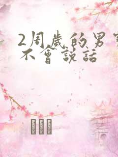 2周岁的男宝还不会说话