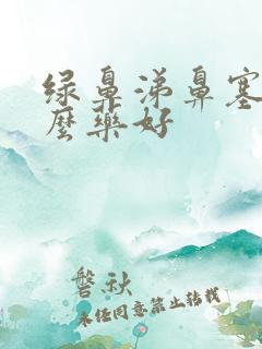 绿鼻涕鼻塞吃什么药好