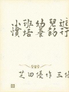 小班幼儿进餐习惯培养的行动研究