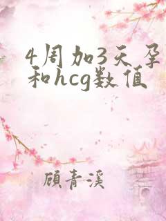 4周加3天孕酮和hcg数值