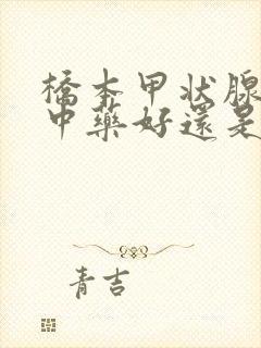 桥本甲状腺炎吃中药好还是西药好