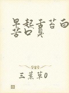 早起舌苔白厚口苦口臭