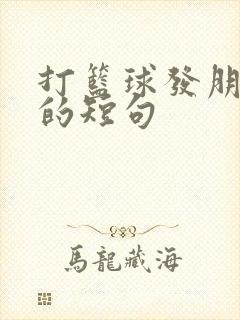 打篮球发朋友圈的短句