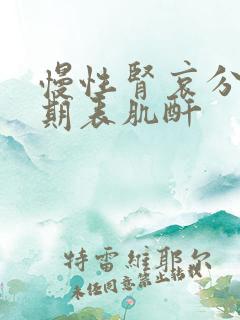 慢性肾哀分期5期表肌酐