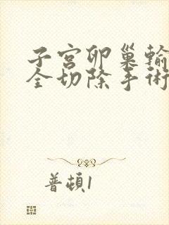 子宫卵巢输卵管全切除手术