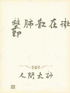 双肺散在微小结节