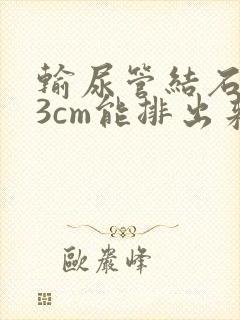 输尿管结石0.3cm能排出来吗