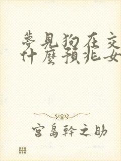 梦见狗在交配是什么预兆女性解梦