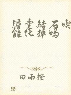 胆囊结石吃中药能化掉吗