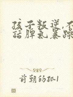 孩子叛逆,不听话脾气暴躁怎么办