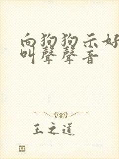 向狗狗示好的狗叫声声音