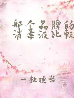 哪个品牌的84消毒液比较好