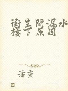 卫生间漏水漏到楼下原因