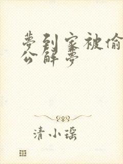 梦到家被偷了周公解梦