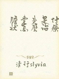 胆囊炎是什么症状怎么治疗