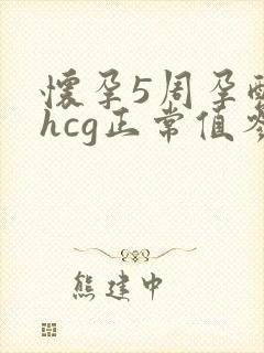 怀孕5周孕酮和hcg正常值参考范围