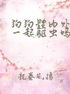 狗狗体内外可以一起驱虫吗