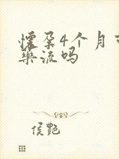 怀孕4个月可以药流吗