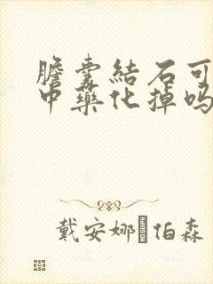 胆囊结石可以吃中药化掉吗