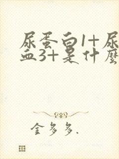 尿蛋白1+尿潜血3+是什么意思