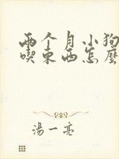 两个月小狗不爱吃东西怎么办