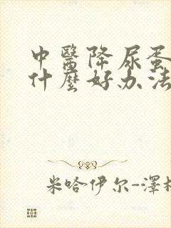 中医降尿蛋白有什么好办法