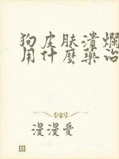 狗皮肤溃烂流脓用什么药治疗