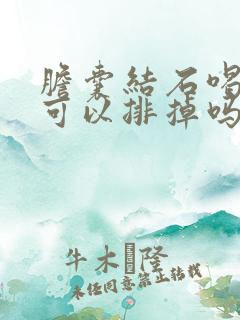 胆囊结石喝中药可以排掉吗