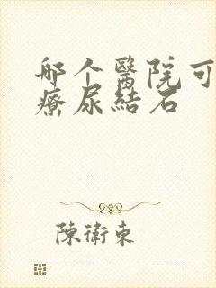 哪个医院可以治疗尿结石