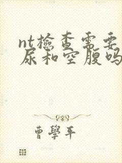 nt检查需要憋尿和空腹吗