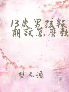 13岁男孩叛逆期该怎么教育