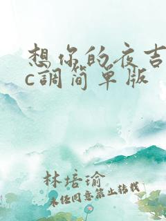 想你的夜吉他谱c调简单版