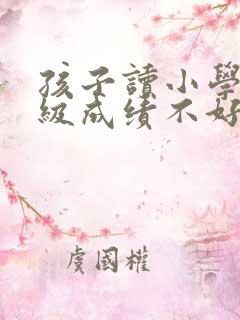 孩子读小学二年级成绩不好咋办