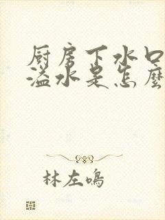 厨房下水口往出溢水是怎么回事