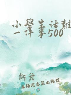 小学生活难忘的一件事500