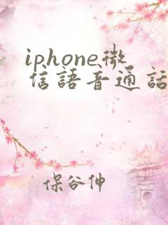 iphone微信语音通话不显示