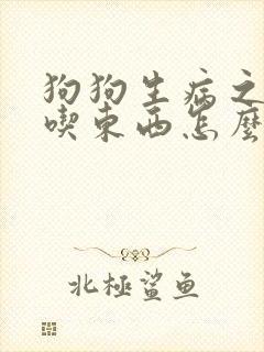 狗狗生病之后不吃东西怎么办