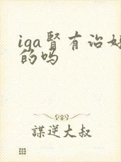 iga肾有治好的吗