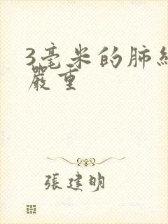 3毫米的肺结节严重