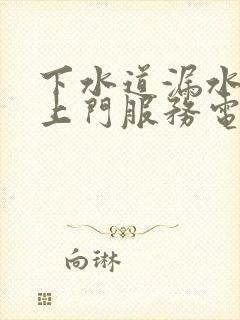 下水道漏水维修上门服务电话