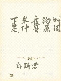 下半夜狗叫不停是什么原因