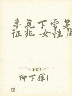 梦见下雪是什么征兆 女性周公解梦