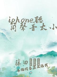 iphone听筒声音太小怎么办