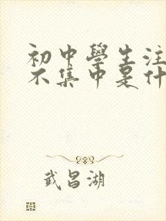 初中学生注意力不集中是什么原因