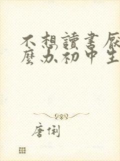 不想读书厌学怎么办初中生